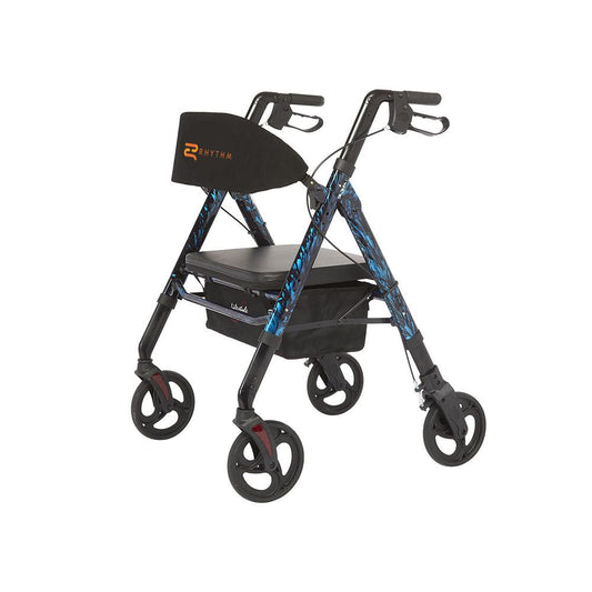 REGAL - BARIATRIC ALUMINUM 4 WHEEL ROLLATOR WITH UNIVERSAL HEIGHT ADJUSTMENT